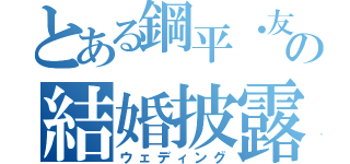 とある鋼平・友紀の結婚披露宴（ウェディング）