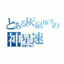 とある灰鼠極光の神星速（我要下線了 掰掰）