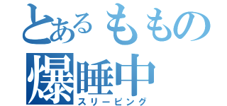 とあるももの爆睡中（スリーピング）