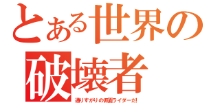 とある世界の破壊者（通りすがりの仮面ライダーだ！）