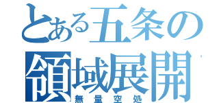 とある五条の領域展開（無量空処）