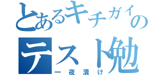 とあるキチガイのテスト勉強（一夜漬け）