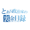 とある政治家の裏金目録（スキャンダル）