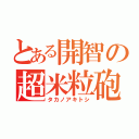 とある開智の超米粒砲（タカノアキトシ）