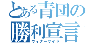 とある青団の勝利宣言（ウィナーサイド）