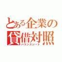 とある企業の貸借対照表（バランスシート）