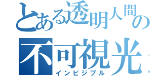 とある透明人間の不可視光線（インビジブル）