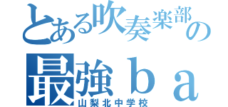 とある吹奏楽部の最強ｂａｎｄ（山梨北中学校）