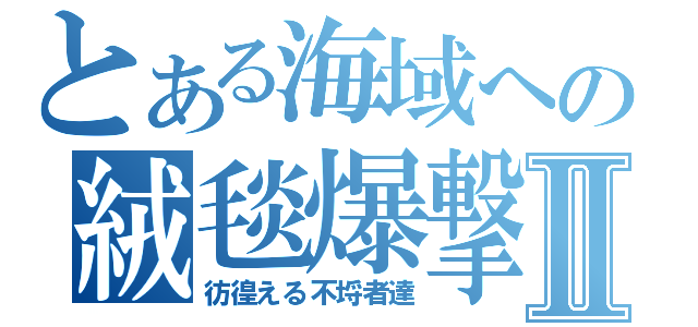 とある海域への絨毯爆撃Ⅱ（彷徨える不埒者達）