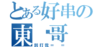 とある好串の東甩哥（別打我＝ ＝）