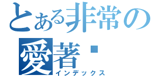 とある非常の愛著妳（インデックス）