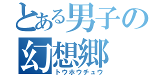 とある男子の幻想郷（トウホウチュウ）