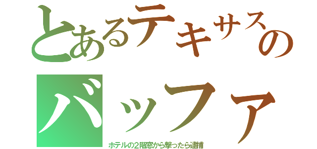 とあるテキサスのバッファロー（ホテルの２階窓から撃ったら逮捕）