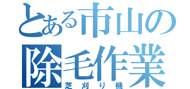 とある市山の除毛作業（芝刈り機）