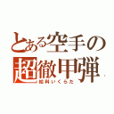 とある空手の超徹甲弾（給料いくらだ）