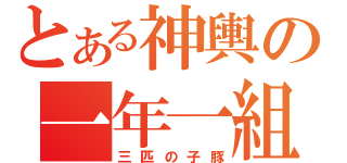 とある神輿の一年一組（三匹の子豚）