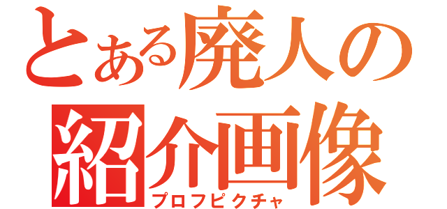 とある廃人の紹介画像（プロフピクチャ）