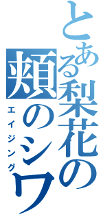 とある梨花の頬のシワ（エイジング）