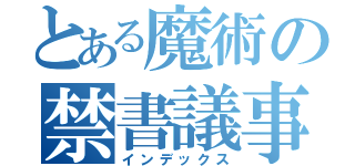 とある魔術の禁書議事録（インデックス）