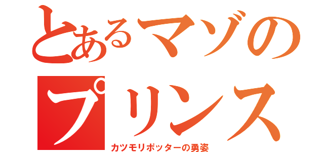 とあるマゾのプリンス（カツモリポッターの勇姿）