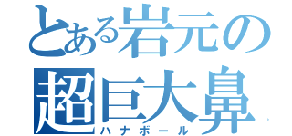 とある岩元の超巨大鼻（ハナボール）