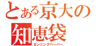 とある京大の知恵袋（カンニングペーパー）