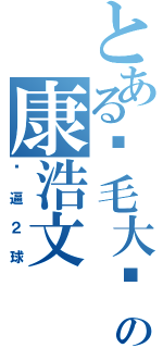 とある长毛大傻叼の康浩文（傻逼２球）