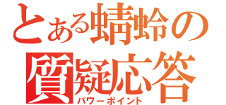 とある蜻蛉の質疑応答（パワーポイント）