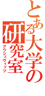 とある大学の研究室（アウシュヴィッツ）