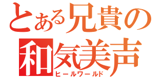 とある兄貴の和気美声（ヒールワールド）