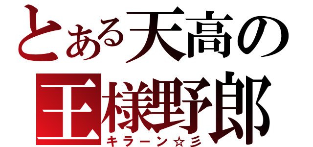 とある天高の王様野郎（キラーン☆彡）