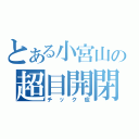 とある小宮山の超目開閉（チック症）