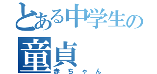 とある中学生の童貞（赤ちゃん）