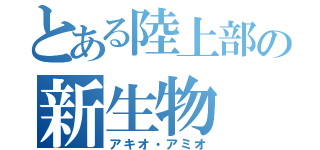 とある陸上部の新生物（アキオ・アミオ）