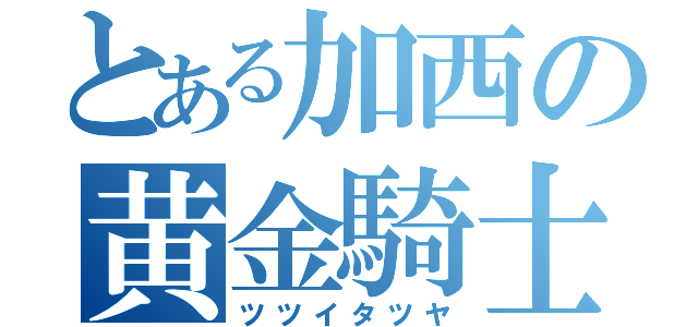 とある加西の黄金騎士（ツツイタツヤ）