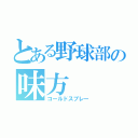 とある野球部の味方（コールドスプレー）