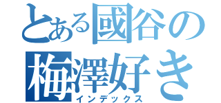 とある國谷の梅澤好き（インデックス）