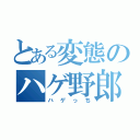 とある変態のハゲ野郎（ハゲっち）