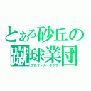 とある砂丘の蹴球業団（プロサッカークラブ）