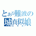 とある難波の城真似娘（山本彩）