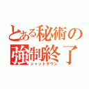 とある秘術の強制終了（シャットダウン）