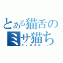 とある猫舌のミサ猫ちゃン（ニャははは）