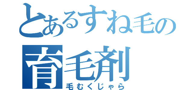 とあるすね毛の育毛剤（毛むくじゃら）