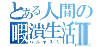 とある人間の暇潰生活Ⅱ（ハルヤスミ）