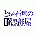 とある石垣の暗黒部屋（ブラックボックス）