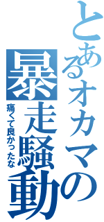 とあるオカマの暴走騒動（痛くて良かったな）