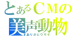 とあるＣＭの美声動物（ありがとウサギ）