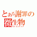 とある謝罪の微生物（ミトコンドリア）