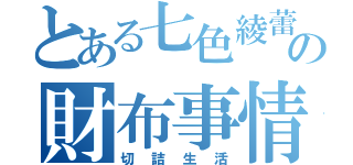 とある七色綾蕾の財布事情（切詰生活）