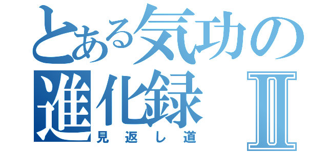 とある気功の進化録Ⅱ（見返し道）